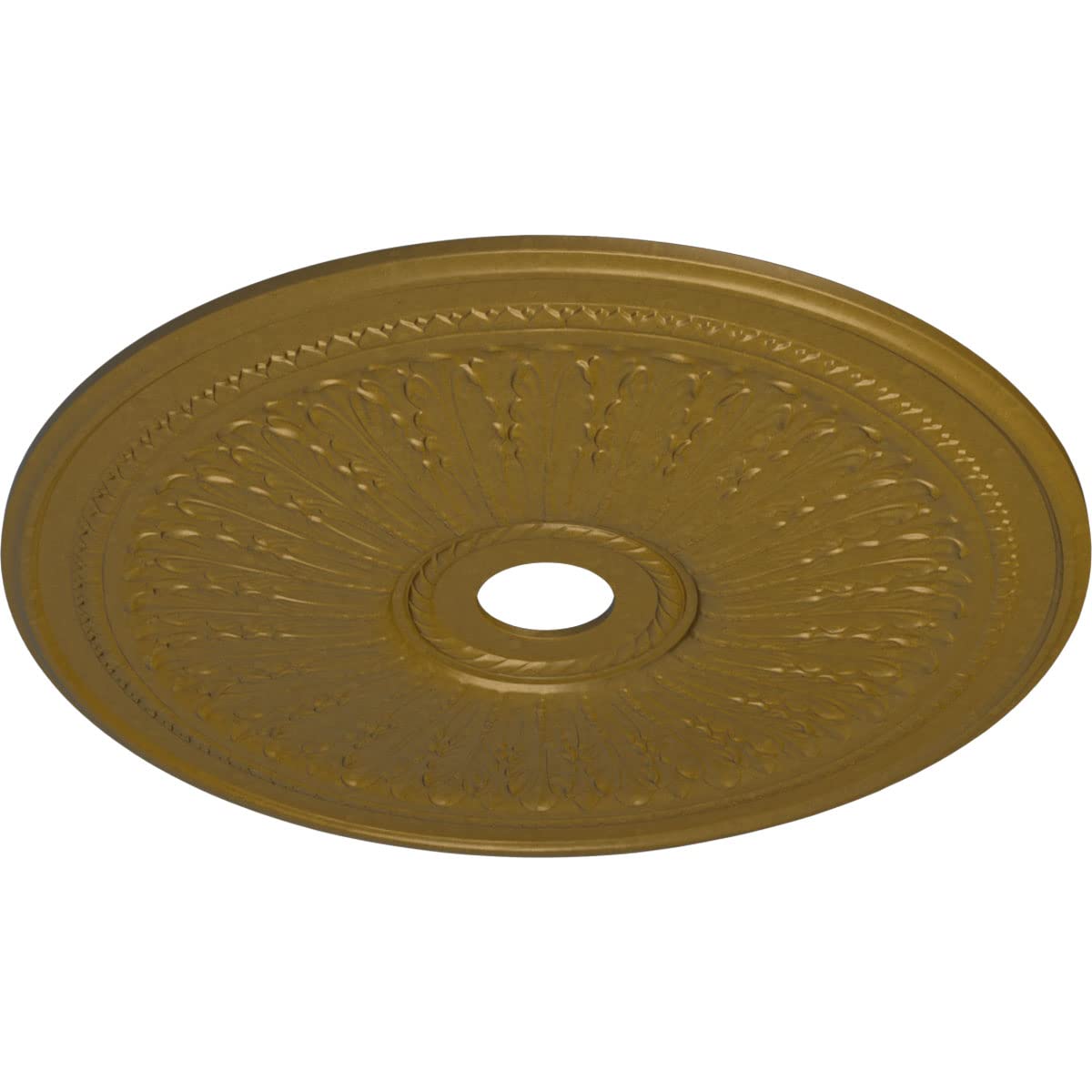 Ekena Millwork Cm29Oagls Oakleaf Ceiling Medallion, 29 1/8''Od X 3 5/8''Id X 1''P, Hand Painted Gold