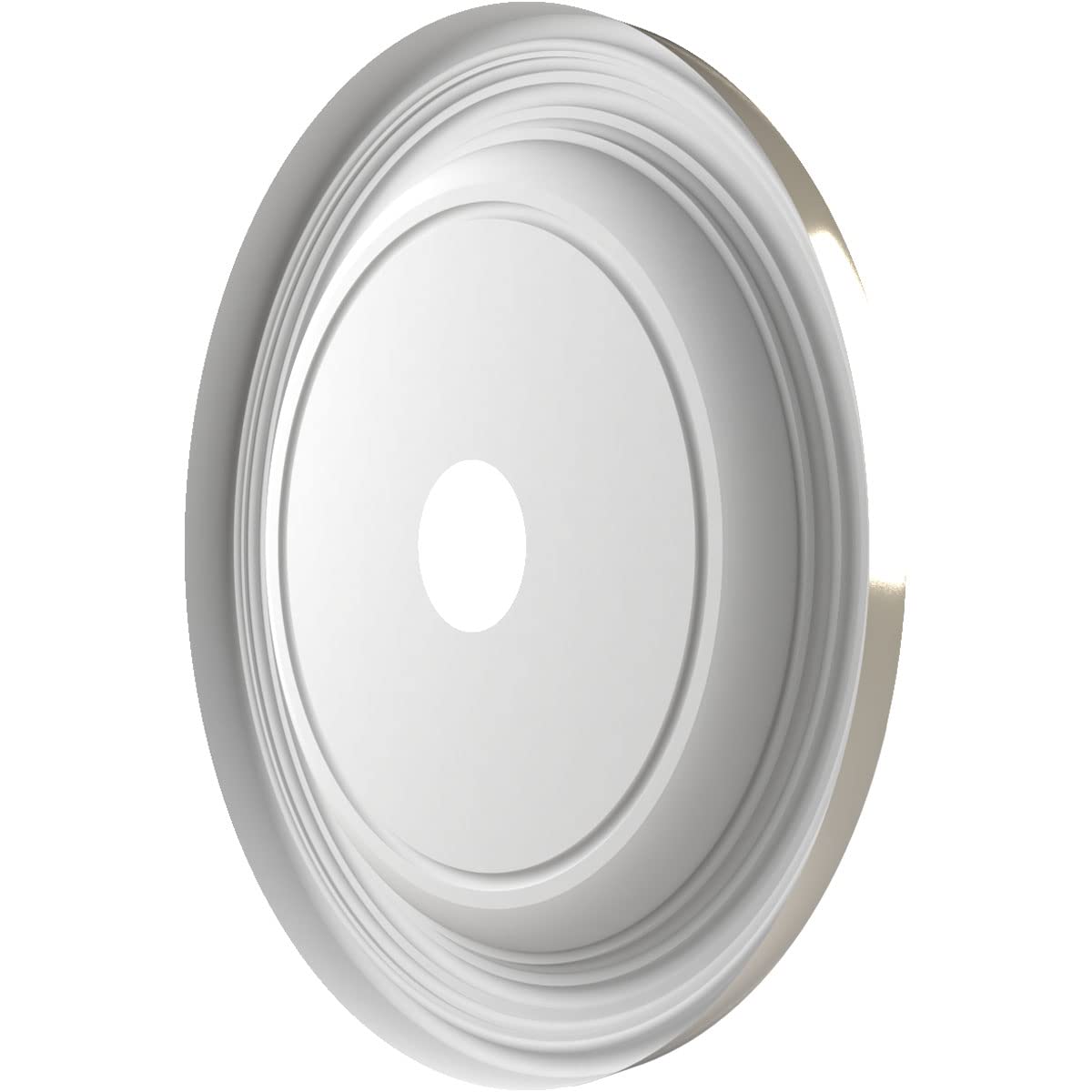 Ekena Millwork Cmp22Trbcr Traditional Thermoformed Pvc Ceiling Medallion (Fits Canopies Up To 13 1/2''), 22''Od X 3 1/2''Id X 1