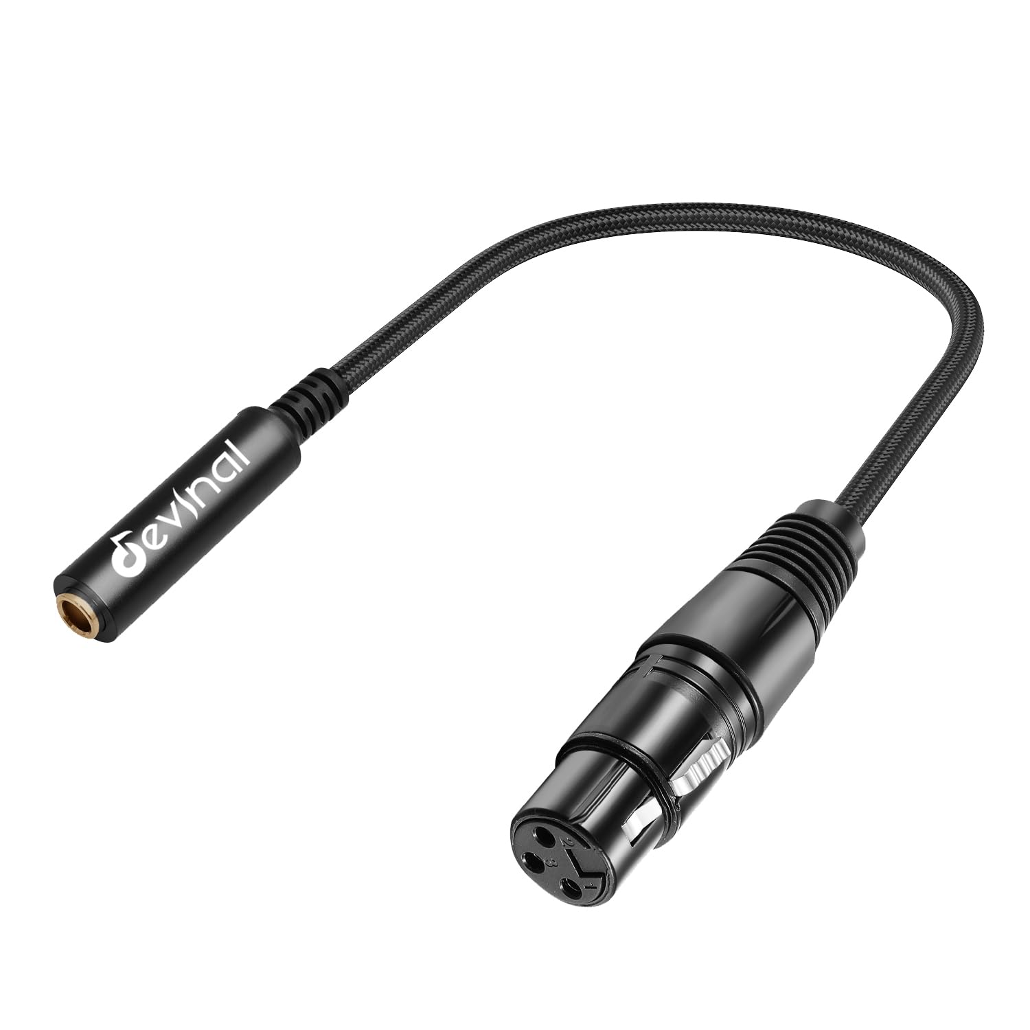 Devinal Xlr Female To 1/4 '' Female Cable, 3 Pin Xlr Female To 6.35Mm Socket Audio Cord, Xlr Jack To Ts/Trs Quarter Inch Adapter