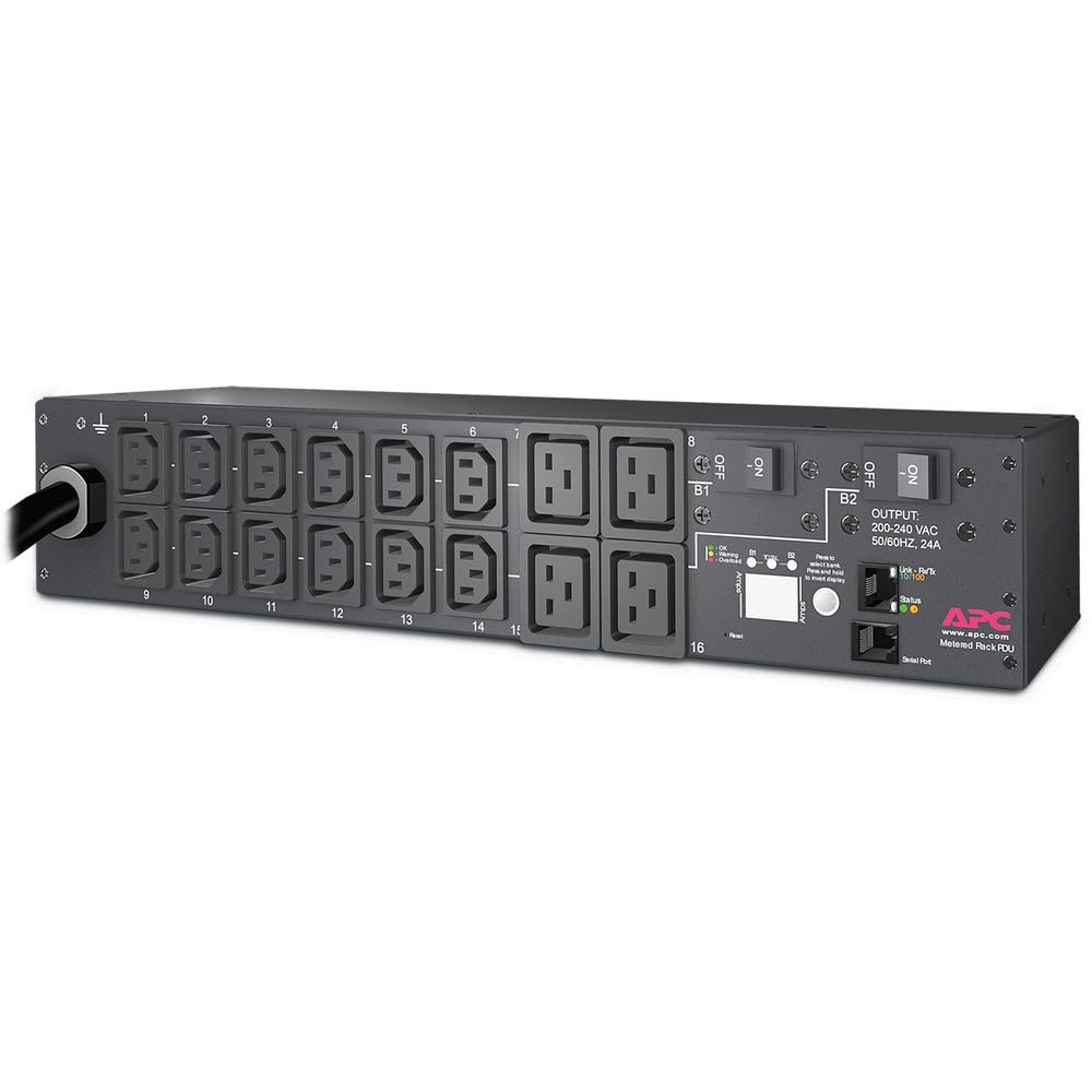 Apc Rack Mount Pdu, Metered 208V/30A, (16) Outlets, 2U Horizontal Rackmount (Ap7811B)