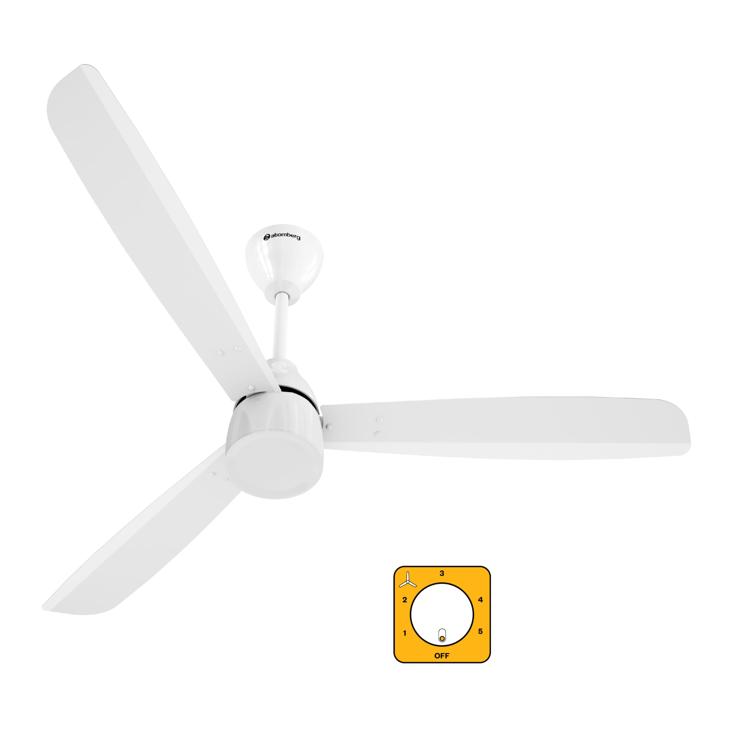 Atomberg Renesa Prime 1200Mm Bldc Ceiling Fan | Compatible With Step Regulator | Bee 5 Star | High Air Delivery | Low Noise | Sl