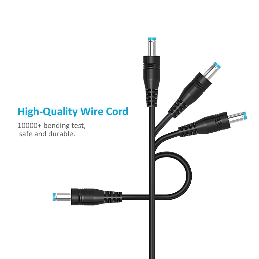 Belker Universal 5V Dc 5.5 2.1Mm Jack Charging Cable Power Cord, Usb To Dc Power Cable With 14 Interchangeable Plugs Connectors