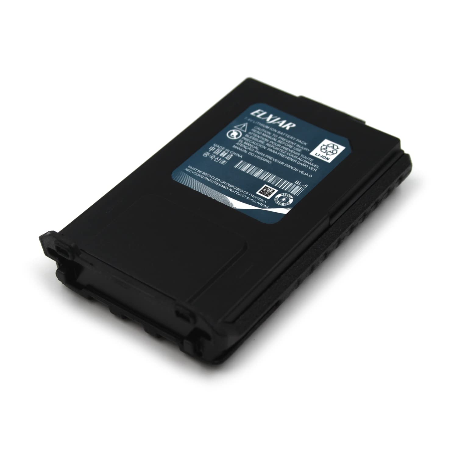 Elxjar (5 Pack) 7.4V 1800Mah Bl 5 Battery Pack Replacement For Baofeng Uv 5R/Plus Dm 5R/Plus Uv 5Re Uv 5Rtp Bf F8Hp Mk2/3/3X/4/5 V2+/Plus Series