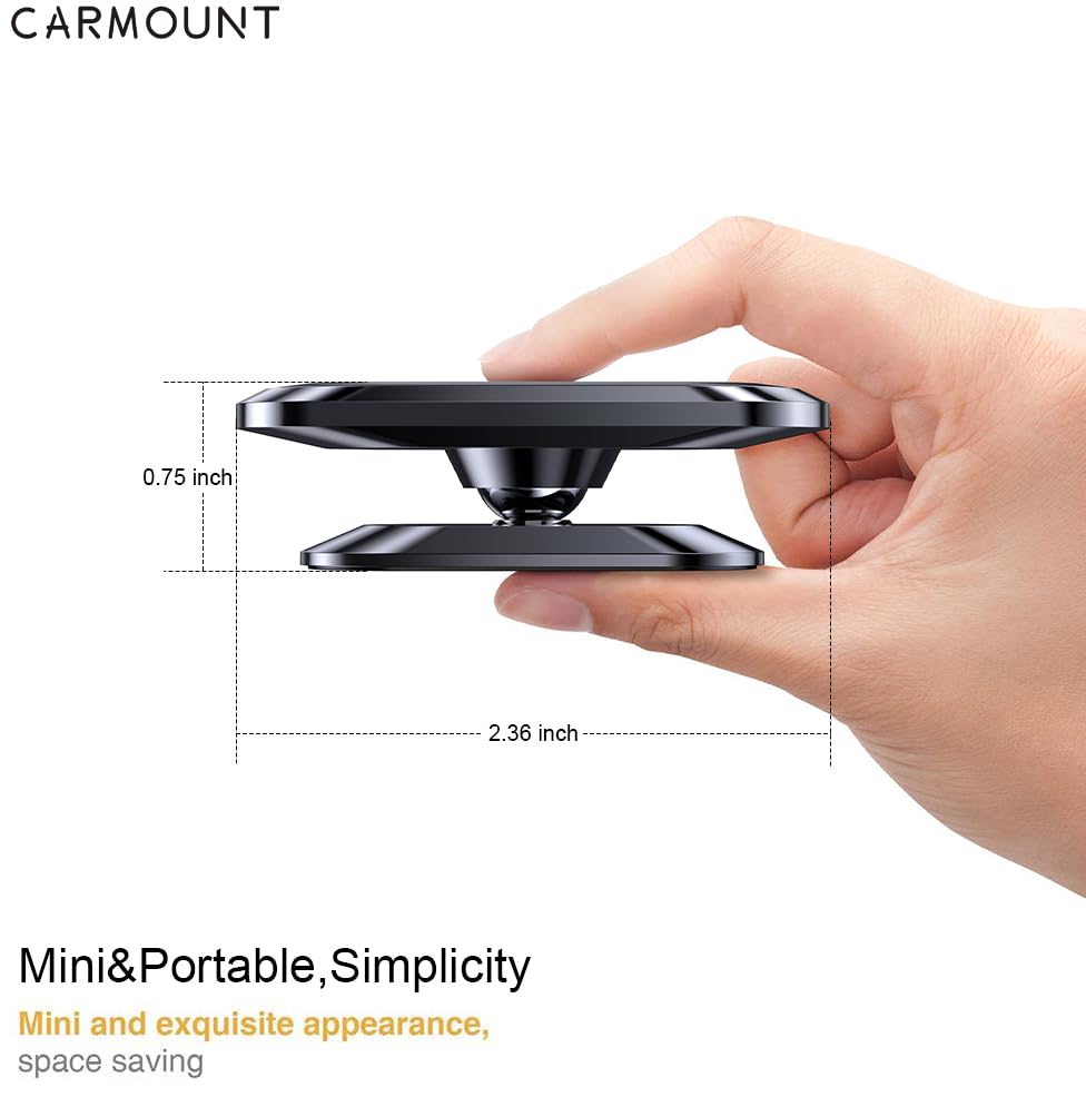 ?2-Pack? Magnetic Phone Holder For Car?Super Magnets?Carmount 2.0 Magnetic Phone Mount?360Rotation?Universal Dashboard Cell Phon