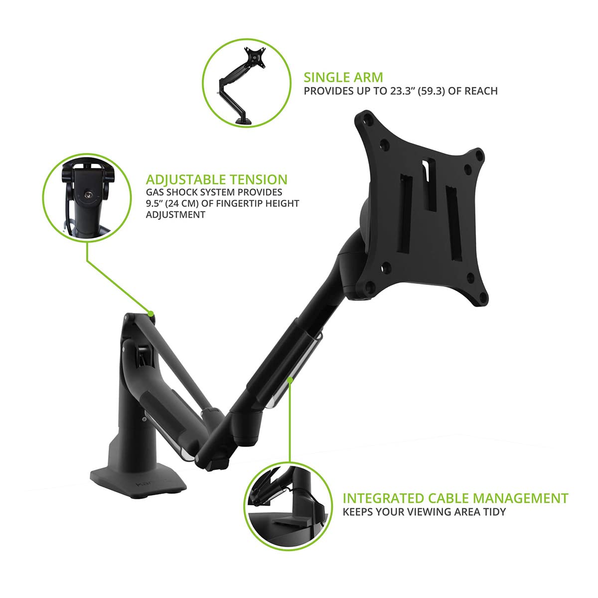 Single Desktop Monitor Mount