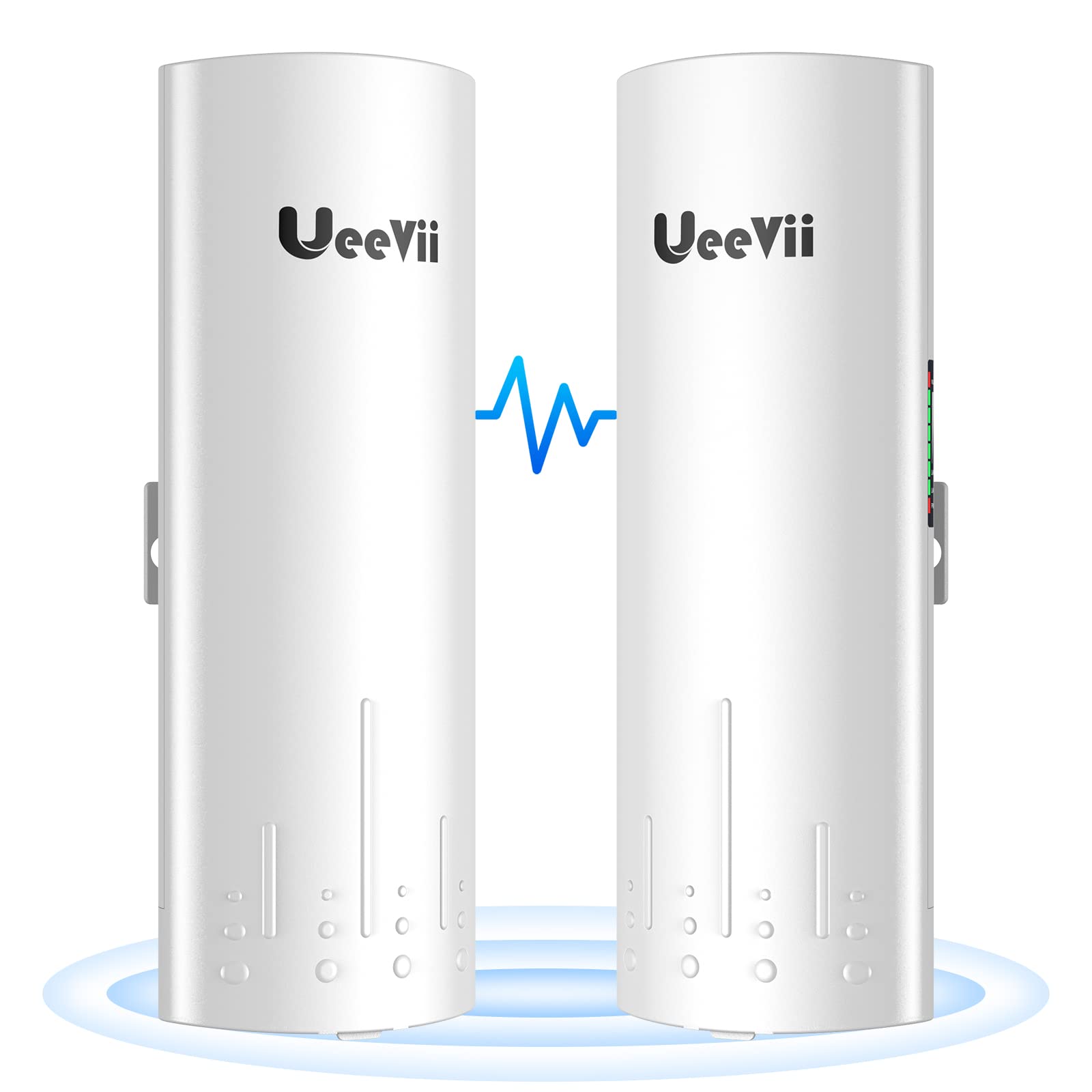 Wireless Bridge Point To Point Outdoor: Ueevii Cpe450 5.8G 3Km Long Range Wi Fi Bridge For Extend Network To Barn And Surveillance Range   Work With Starlink, 14Dbi Mimo Antenna,48V Poe Powered, 2Pcs