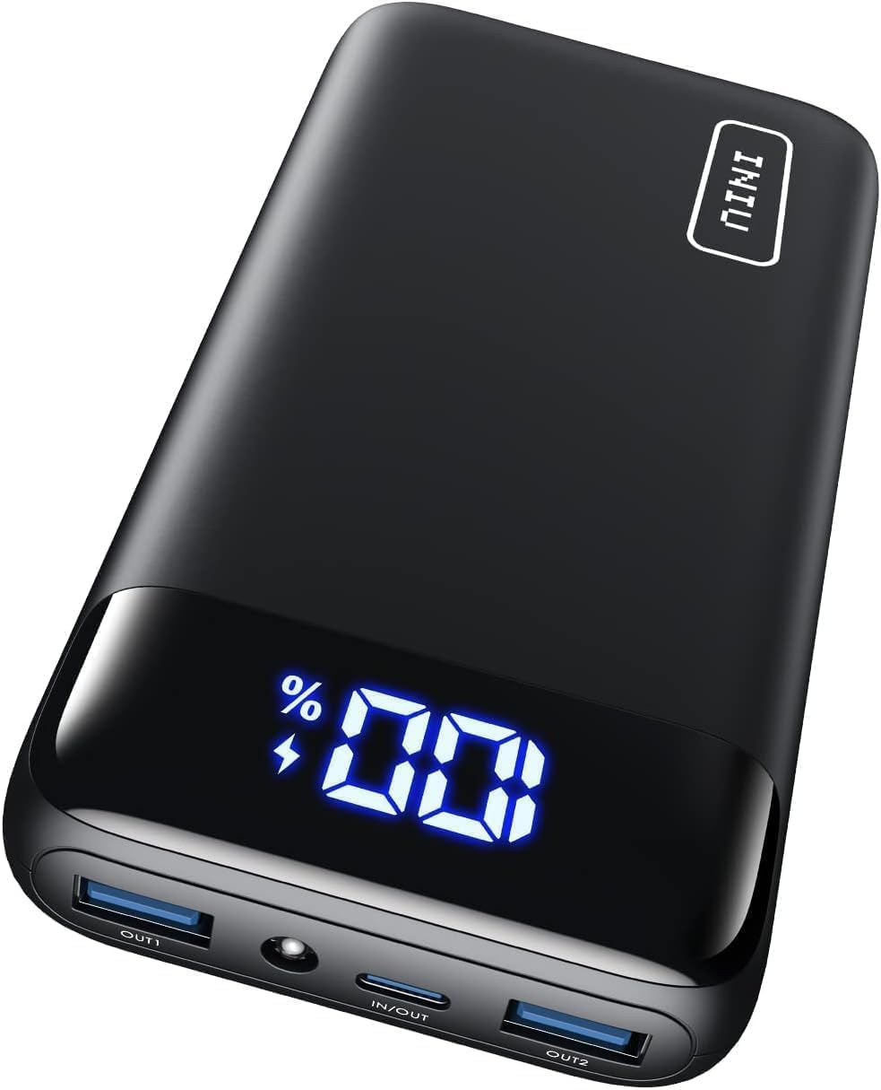 Iniu Portable Charger, 22.5W 20000Mah Usb C In & Out Power Bank Fast Charging, Pd 3.0+Qc 4.0 Led Display Phone Battery Pack Comp