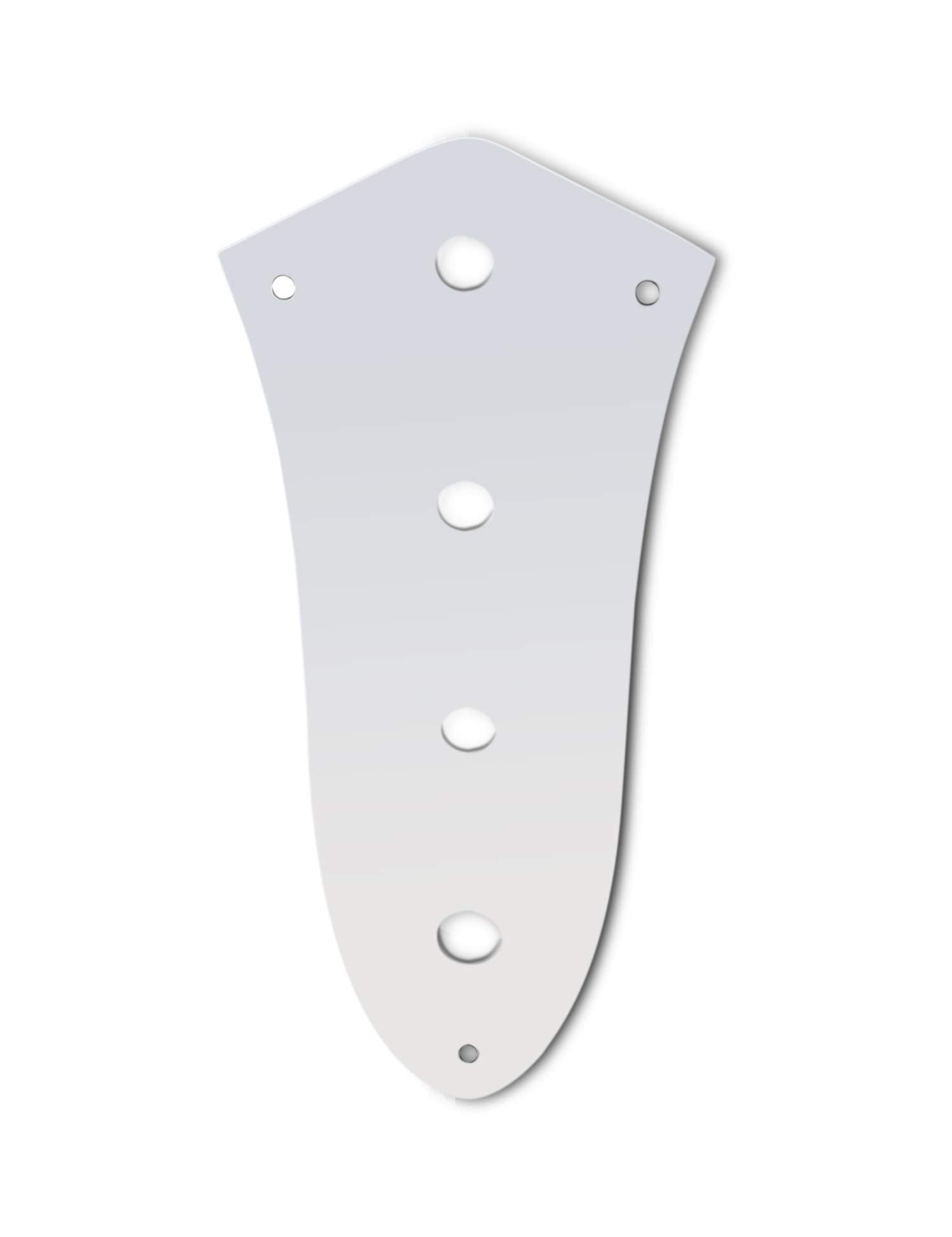 Metallor Bass Guitar Control Plate 4 Holes Mounting Plate For Jazz Bass Guitar Parts Replacement Chrome.