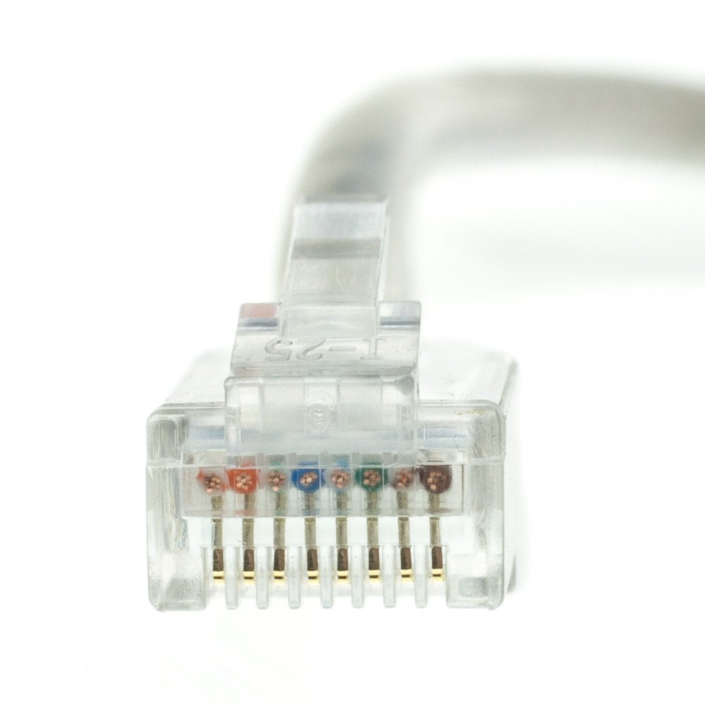 Cablewholesale Cat5E Plenum Ethernet Cable, 24Awg Network Cable With Rj45 Gold Plated Connector, 4 Pair Stranded Bare Copper, Bo