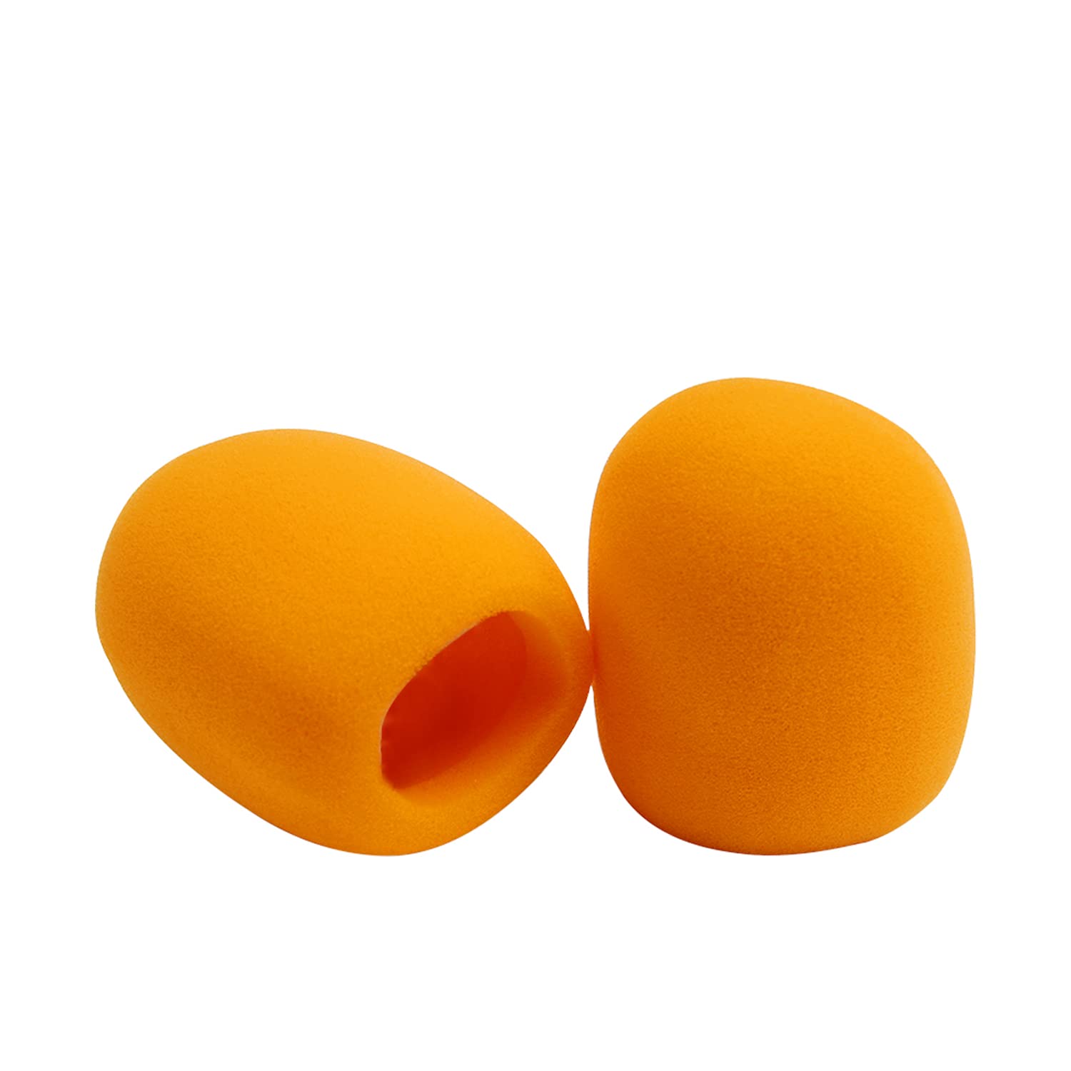 Fielect 5Pcs Microphone Cover Foam Mic Cover Handheld Microphone Windscreen Mic Foam Filter Cover Orange For Karaoke Dj, Ktv Broadcasting