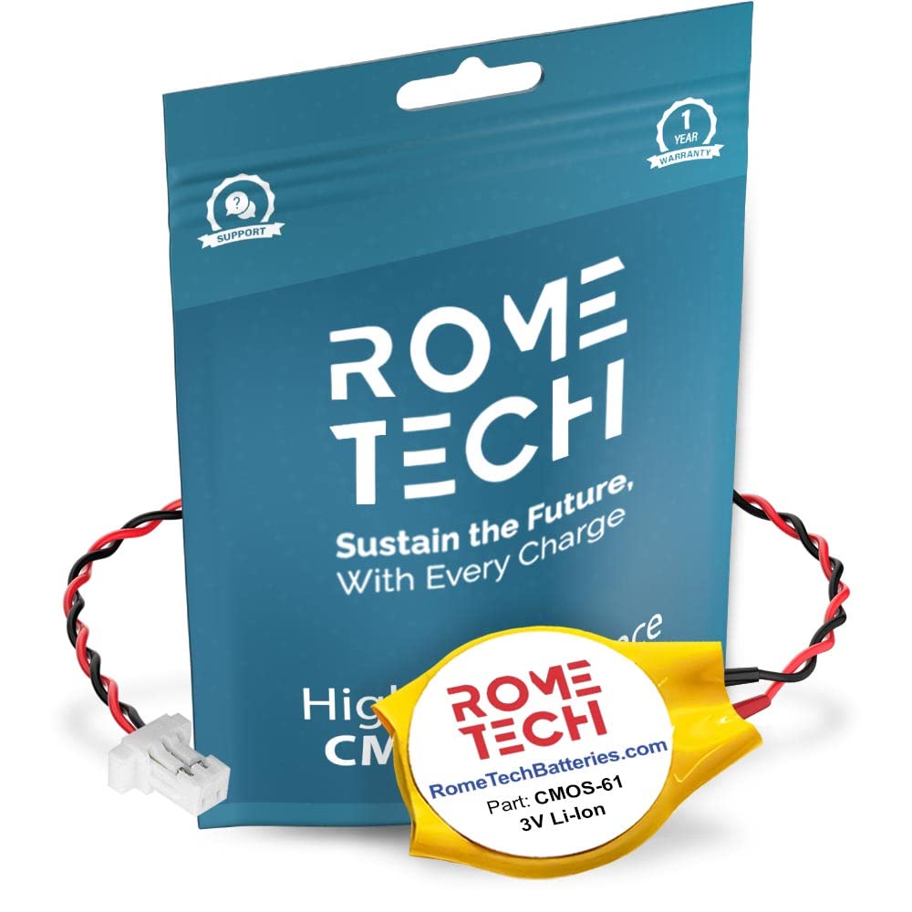 Rome Tech Cr2016 Cmos Battery For Lenovo Thinkpad X1 Yoga 5Th Gen (Type 20Ub, 20Uc)   5B10W13978   Bios Rtc 3V Cr 2016 Cmos Battery With 2 Pin 2 Wire Cable