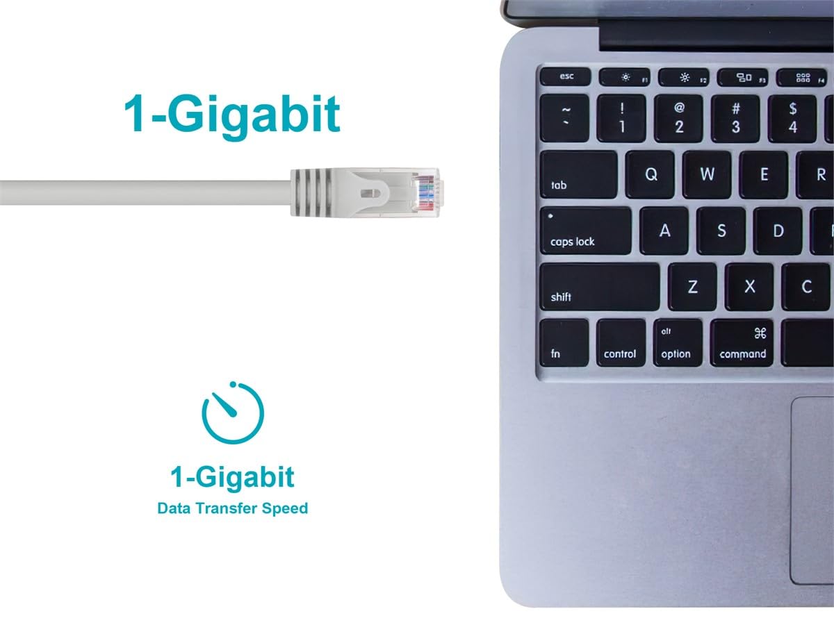 Monoprice Cat6 3Ft Gray Patch Cable Utp 24Awg 550Mhz Pure Bare Copper Snagless Rj45 Flexboot Series Ethernet Cable