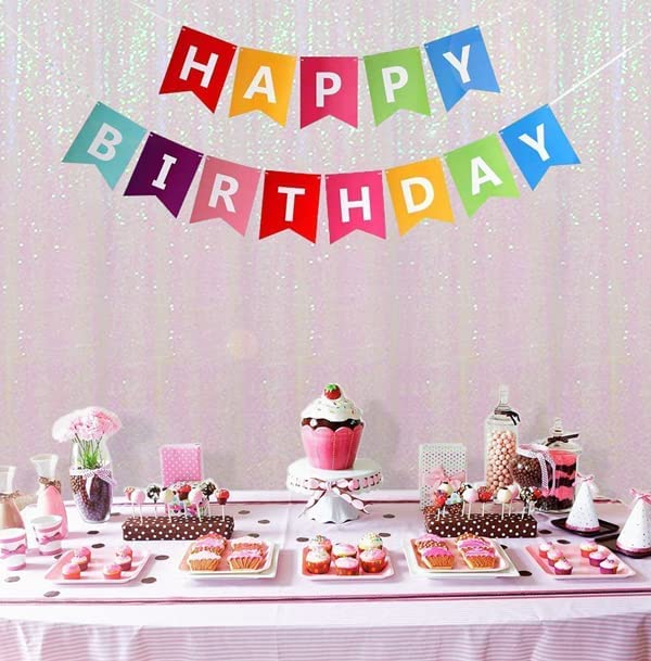 Poise3Ehome White Iridescent Sequin Backdrop,8Ft X 10Ft Sequin Photography Backdrop Curtain For Party Decoration