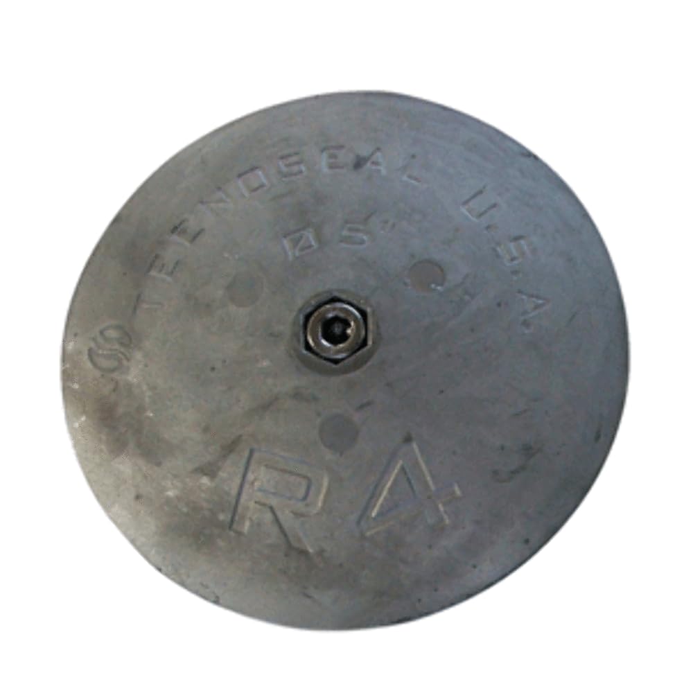 Tecnoseal R4 Rudder Anode - Zinc - 5'' Diameter X 5/8'' Thickness,WBAUVB00KCU5VI4