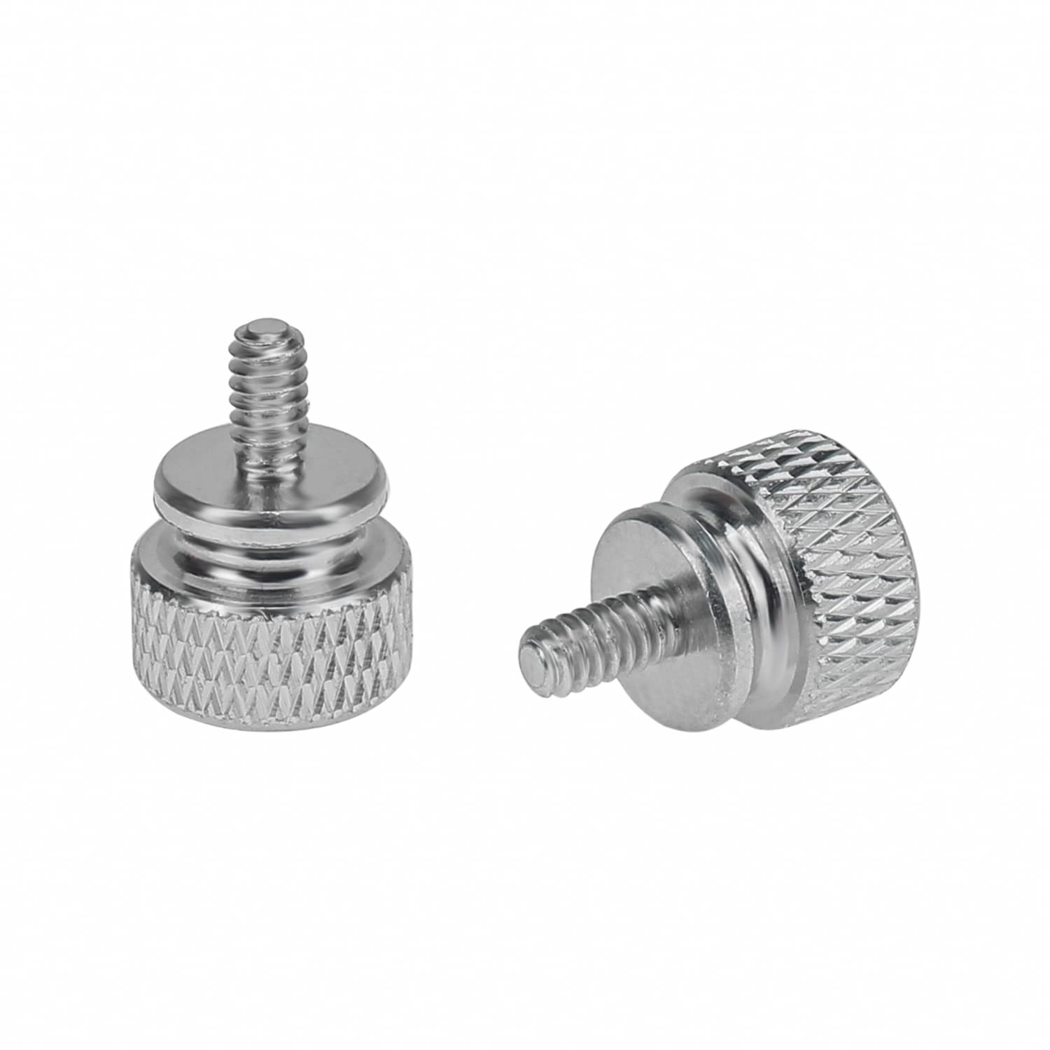 Helifouner 10 Pieces 6 32 Thread, Silver Color Anodized Aluminum Computer Case Thumbscrews, Thumb Screws For Computer Case/Cover
