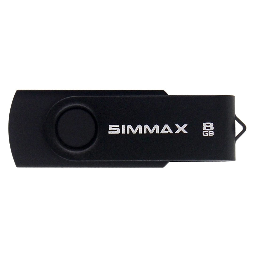 Simmax 5Pcs 8Gb Usb Flash Drive Usb 2.0 Flash Drive Memory Stick Fold Storage Thumb Stick Pen Swivel Design(Five Mixed Colors: Black Blue Green Purple Red)(Mix Color1)