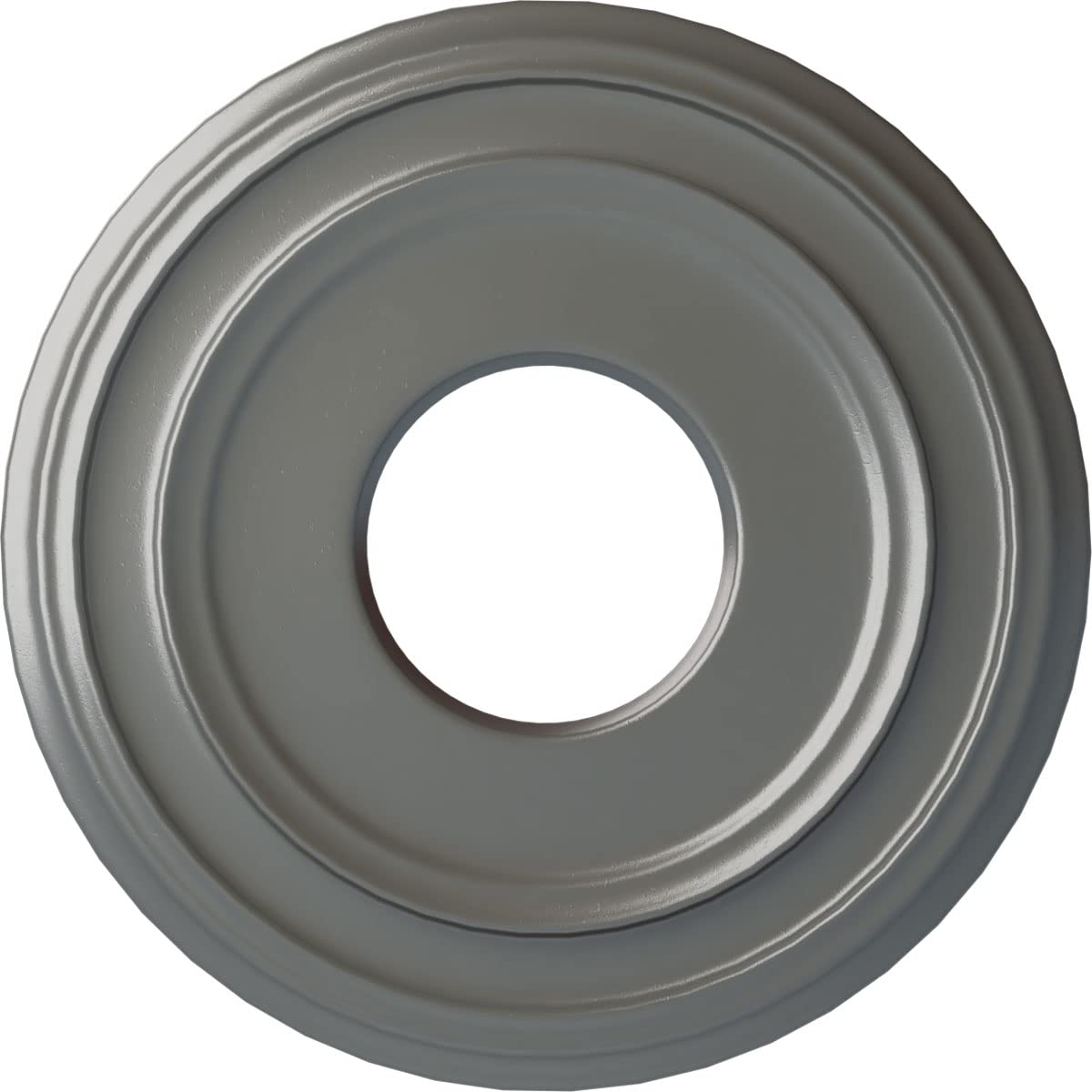 Ekena Millwork CM12CLSLS 12 3/8OD X 4ID X 1 1/8P Classic Ceiling Medallion Fits Canopies Up to 7 1/4, Silver