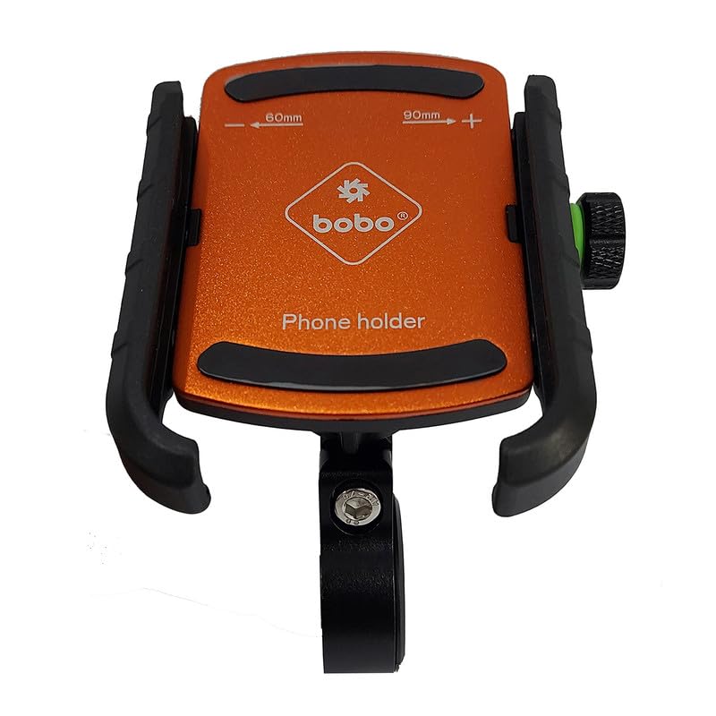 BOBO BM4 JawGrip Waterproof Bike/Motorcycle/Scooter Mobile Phone Holder Mount, Ideal for Maps and GPS Navigation (Orange)