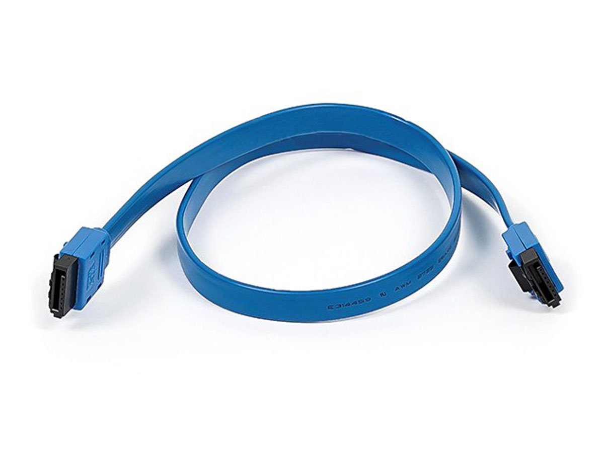 Monoprice 108782 18 Inch Sata 6Gbps Cable With Locking Latch, Blue