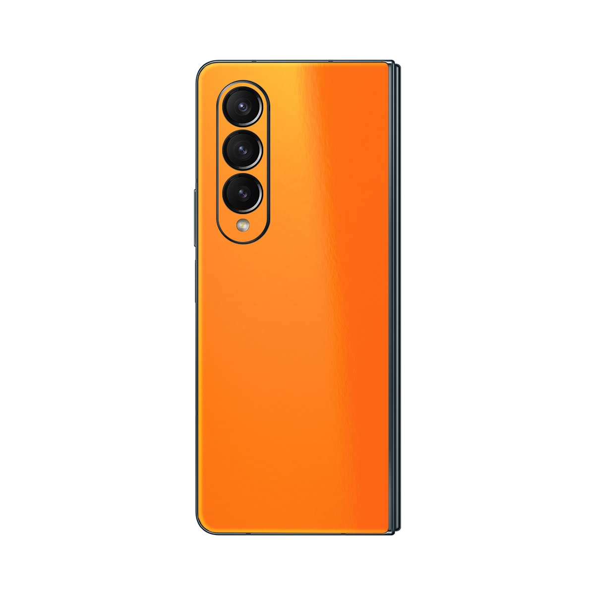 Sopiguard Sticker Skin For Samsung Z Fold4 Full Body Wrap Precision Edge To Edge (Gloss Orange)