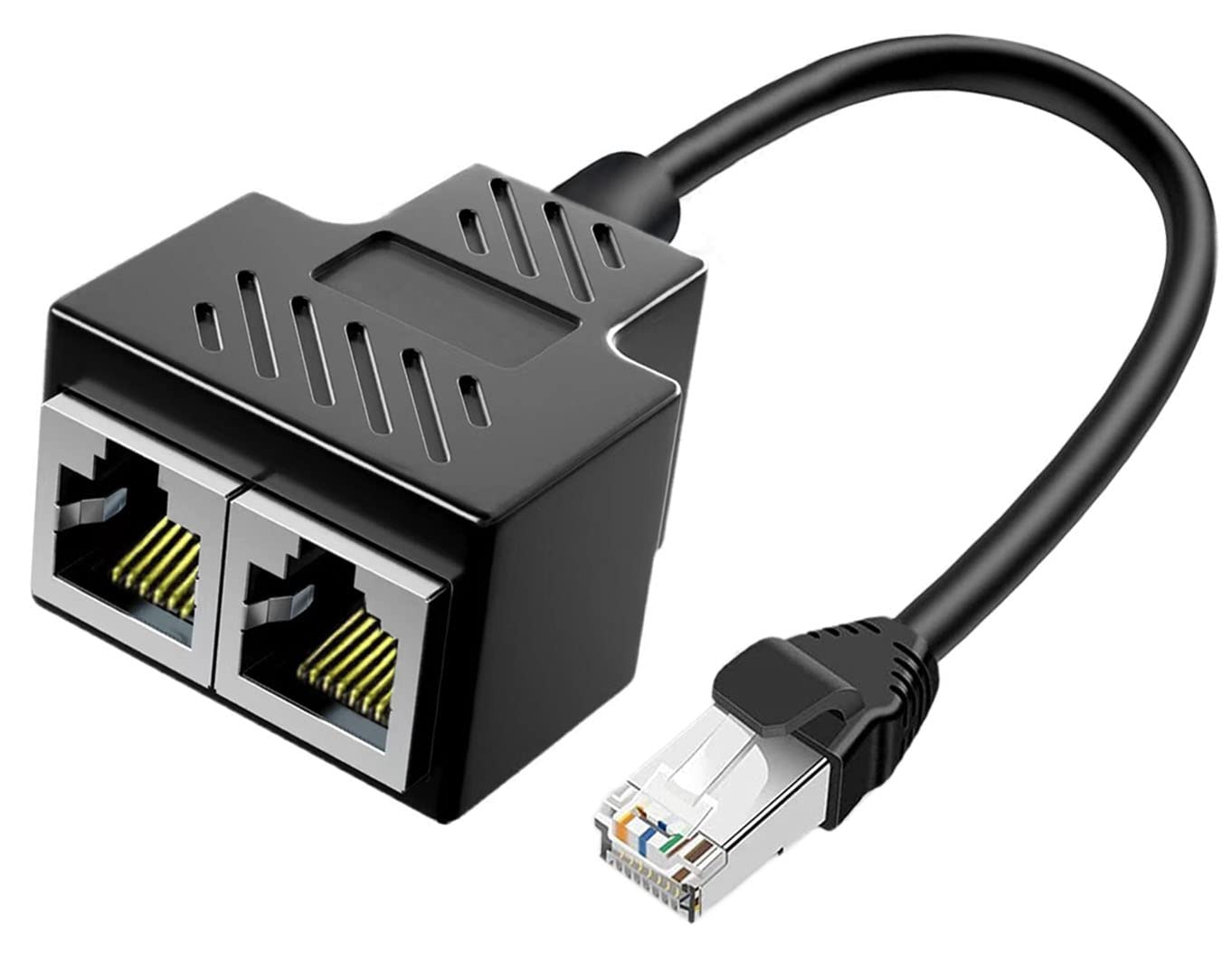 Ethernet Splitter 1 To 2 Rj45 Network Adapter, Suitable For Computer/Router/Network Box With Rj45 Interface, Compatible With Cat