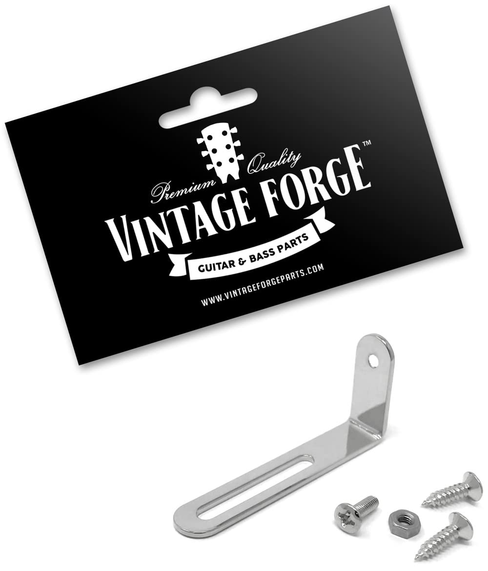 Vintage Forge Chrome Pickguard Mounting Bracket Compatible With Gibson Epiphone Les Paul Electric Guitar With Screws Lpb20 Chr