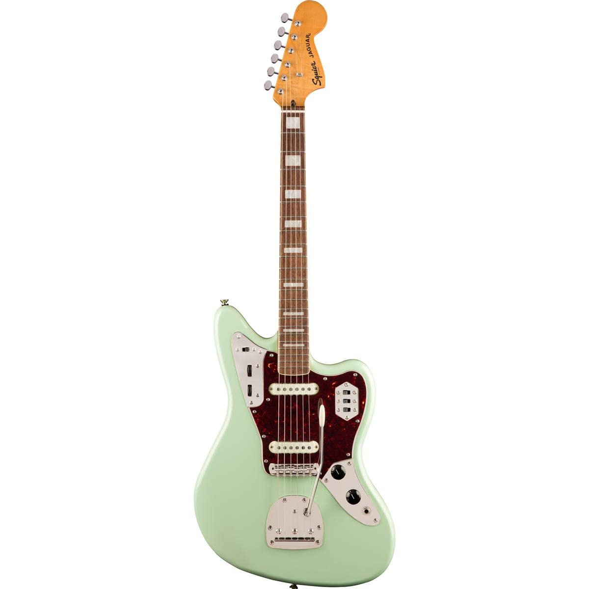 Squier Classic Vibe 70s Jaguar Electric Guitar, with 2-Year Warranty, Surf Green, Laurel Fingerboard