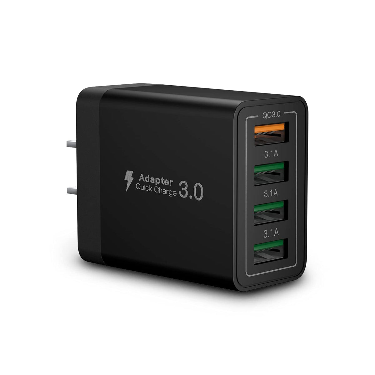 Usb Wall Charger Block,Aioneus 40W 4-Port Charging Block,Qc 3.0 Fast Usb Wall Plug For Iphone 15/14 Max/Xr/X/8/7/6,Tablets,Charging Cube With Galaxy/Note/Edge,Lg,Nexus,Htc,Google Pixel,And More