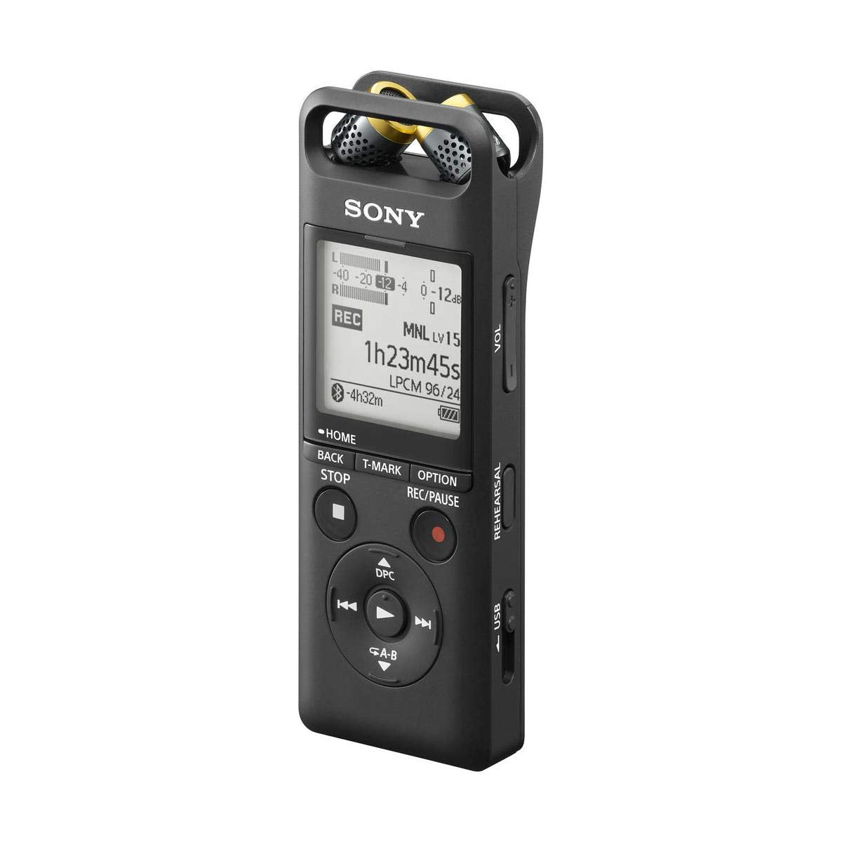 Sony PCM-A10 High-Resolution Audio Recorder with 16GB Memory, Built-In Stereo Microphone, and FLAC Audio Playback Support (Black)