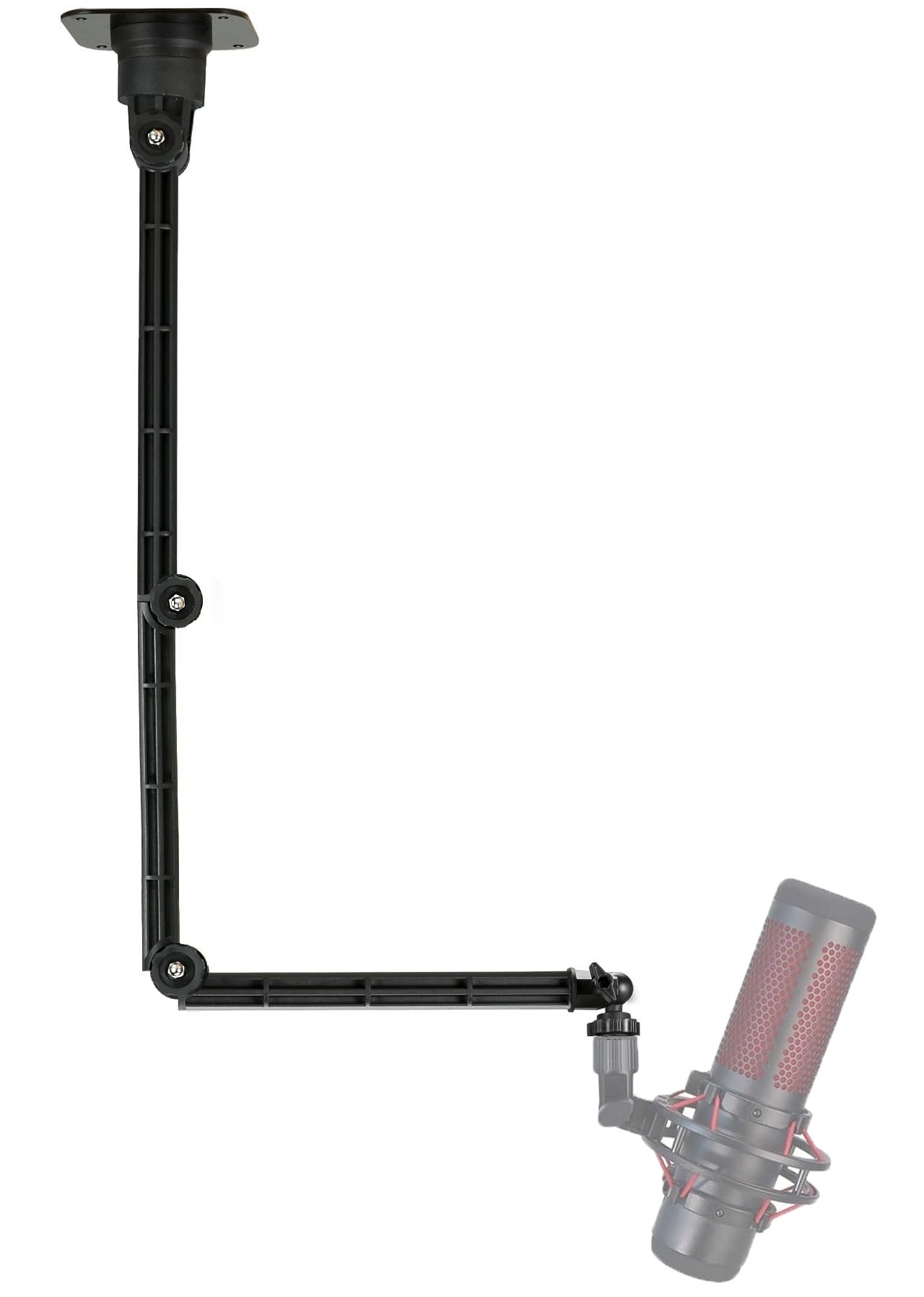 Microphone Wall Mount, Ceiling Holder Stand Compatible With Blue Yeti X Nano Snowball And Shure Hyperx Razer Microphones