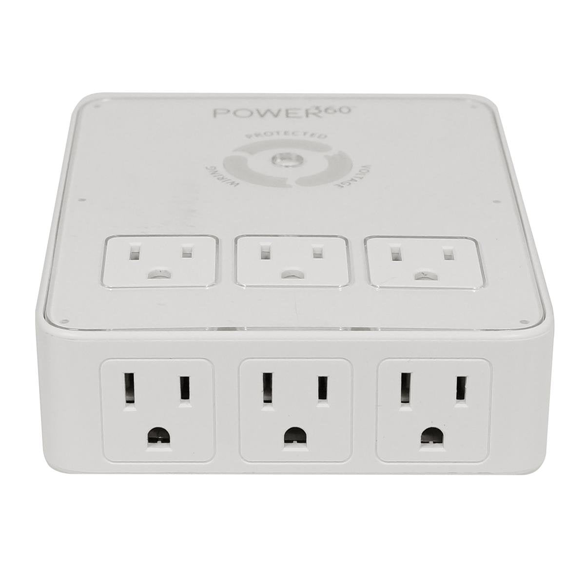 Panamax P360 Dock 6-Outlet Wall Tap/Charging Station, White, 6.8 X 2.9 X 5