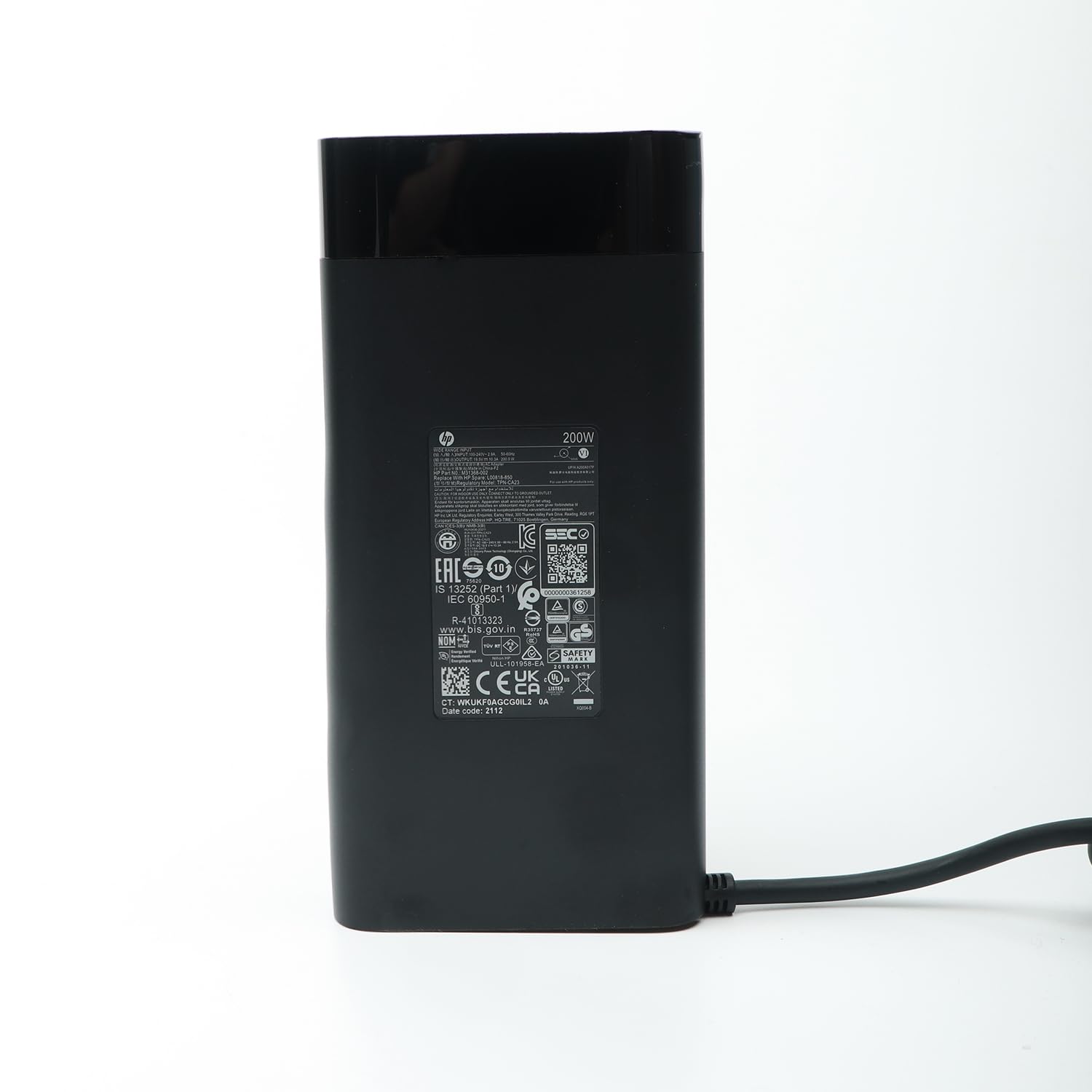 Original For Hp 19.5V 10.3A 200W Ac Adapter For Hp Zbook 17 G5 Series, Hp Laptop 15 Dc0000 Series, Compatible With P/N: Tpn Da10, L00818 850, L00895 003, Adp 200Hb B, W2F75Aa.