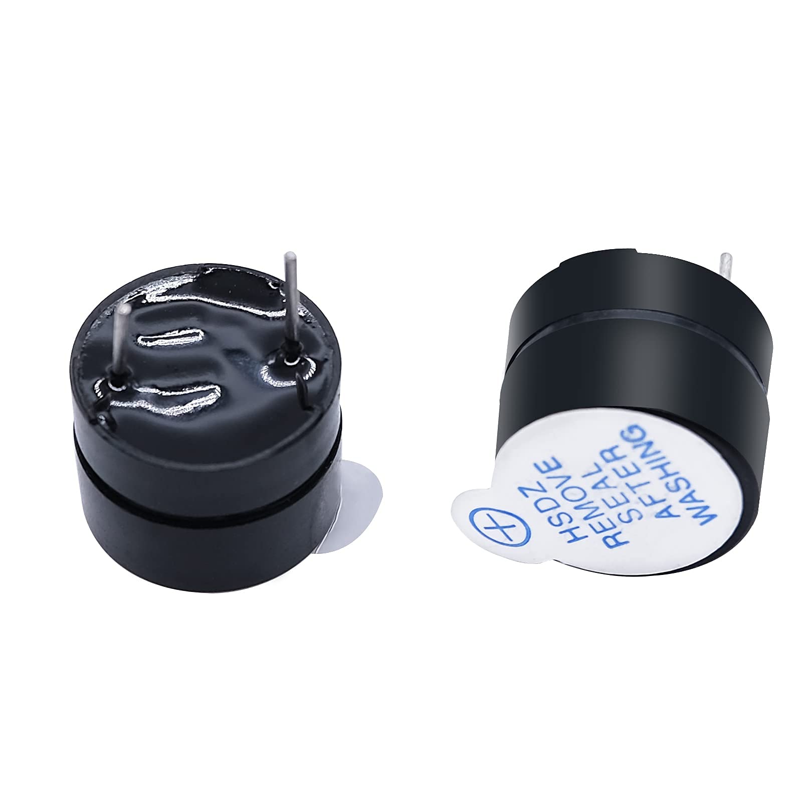 Mxuteuk 10Pcs Dc5V Black Mini Active Piezo Buzzers Electronic Buzzer Alarm Sounder Speaker Beep Tone, Fit For Computers Printers