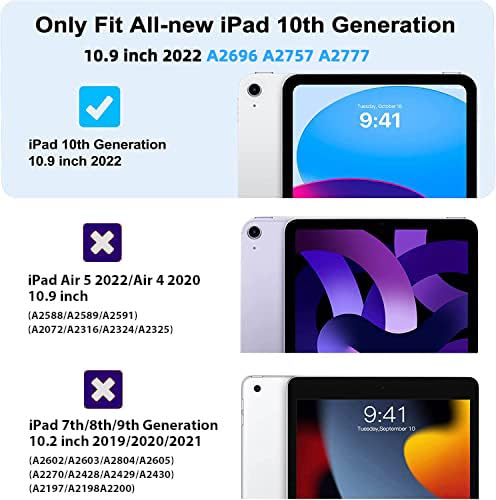 Sibeitu Case Compatible With Ipad 10Th Generation10.9'', Ipad 10 Case With Screen Protector And Pencil Holder Full Body Drop Pro