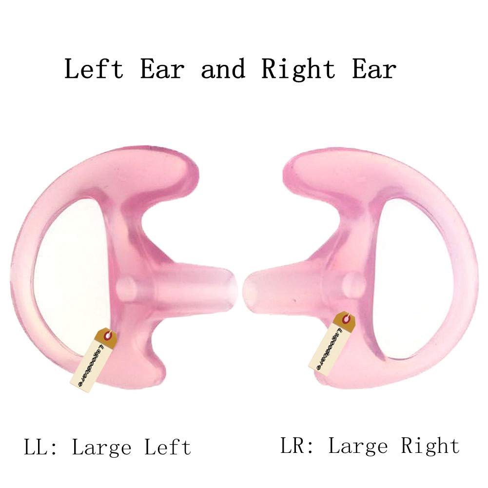 Lsgoodcare Replacement Earmold Earbud (Left And Right Ear) For Two Way Radio Acoustic Coil Tube Earpiece   Open Ear Insert Earmo