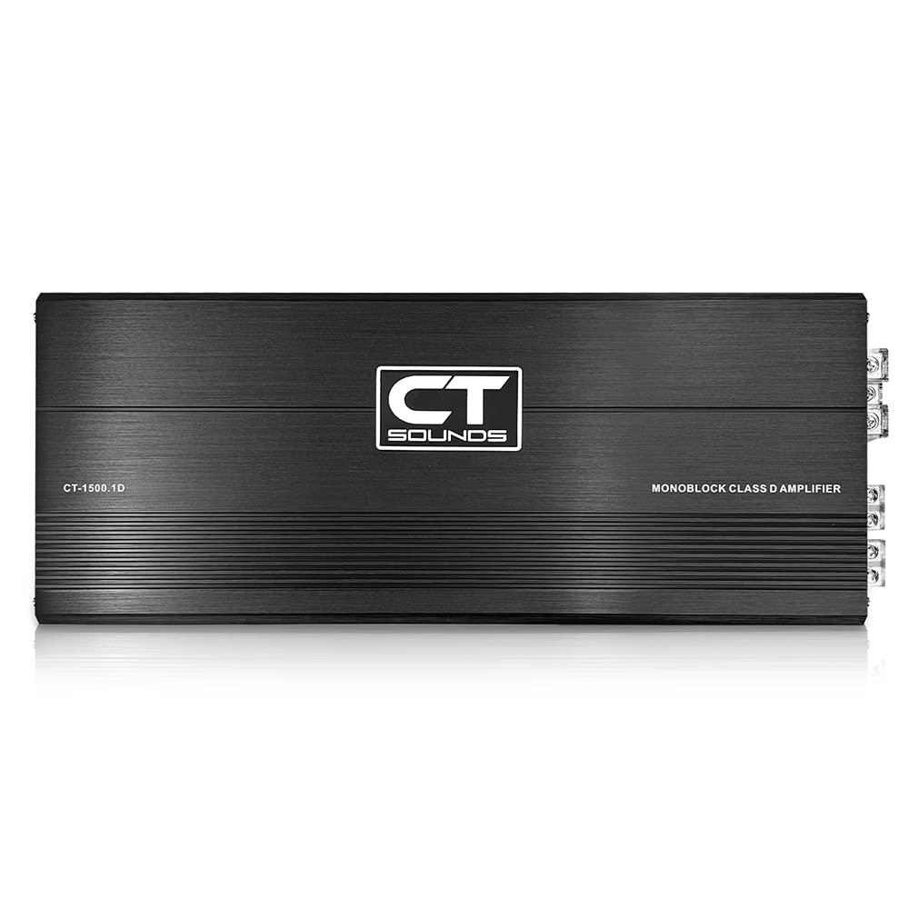 Ct Sounds Ct 1500.1D Compact Class D Car Audio Monoblock Amplifier, 1500 Watts Rms