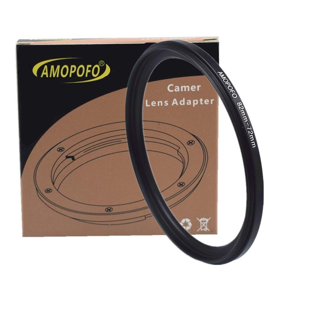 82Mm To 72Mm Step Down Rings Lens Filters Ring Compatible With Uv,Nd,Cpl,Made Of Cnc Machined Metal With Matte Black Electroplated Finish,All 82Mm Camera Lenses & 72Mm Accessories