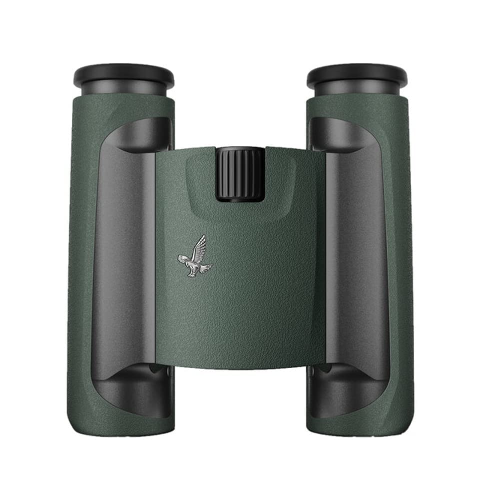 Swarovski Optik 10X25 Cl Pocket Binocular With Long Eye Relief And Folding Bridge Design (Green, Wild Nature Field Bag)