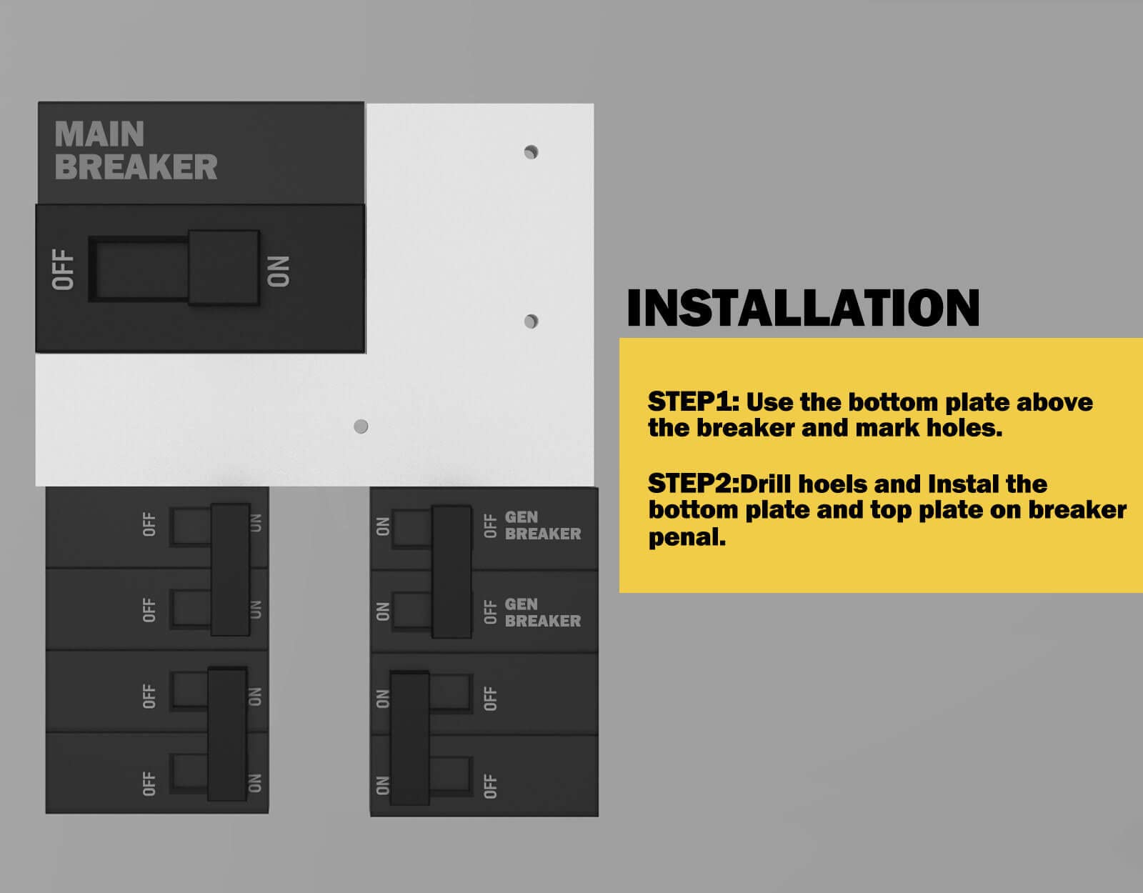 Gencap Generator Interlock Kit Compatible With Murray Or Siemens 150 Amp Or 200 Amp Panels, For Safe Usage Of Portable Power Dur