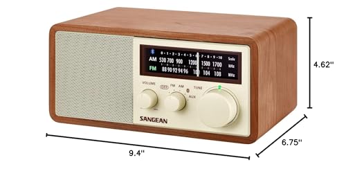 Sangean Wr 16 Am/Fm, Aux In, Bluetooth, Wooden Cabinet Radio