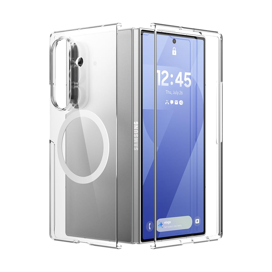elago Magnetic Clear Case Compatible with Samsung Galaxy Z Fold 7 Case - Compatible with MagSafe Charger, Strong Magnetic Power,