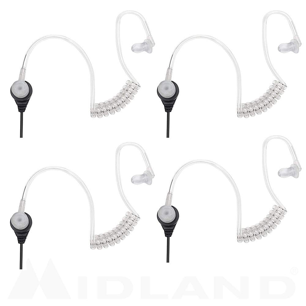 Midland Avph3 Transparent Security Headsets With Ptt/Vox (4 Pack)