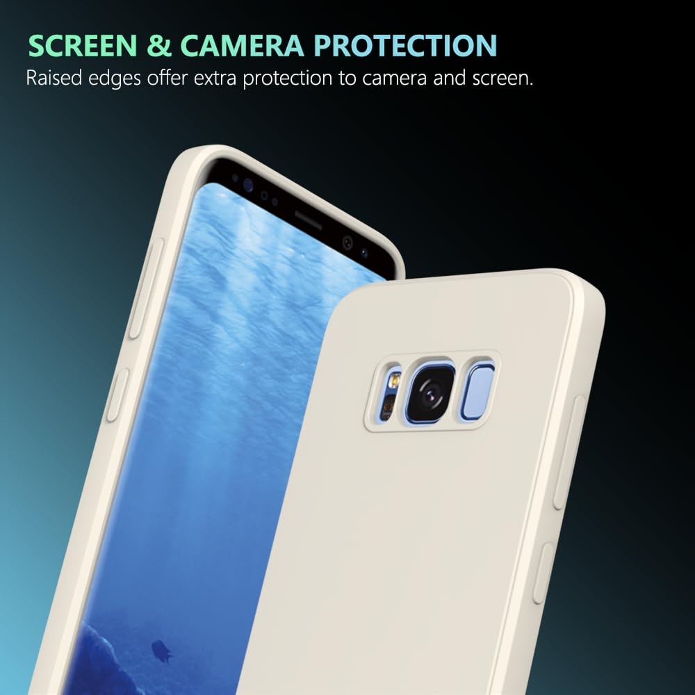 Wogroo For Samsung Galaxy S8 Case White, Scratch Resistant With Soft Touch, Slim Thin Phone Cover For Samsung Galaxy S8