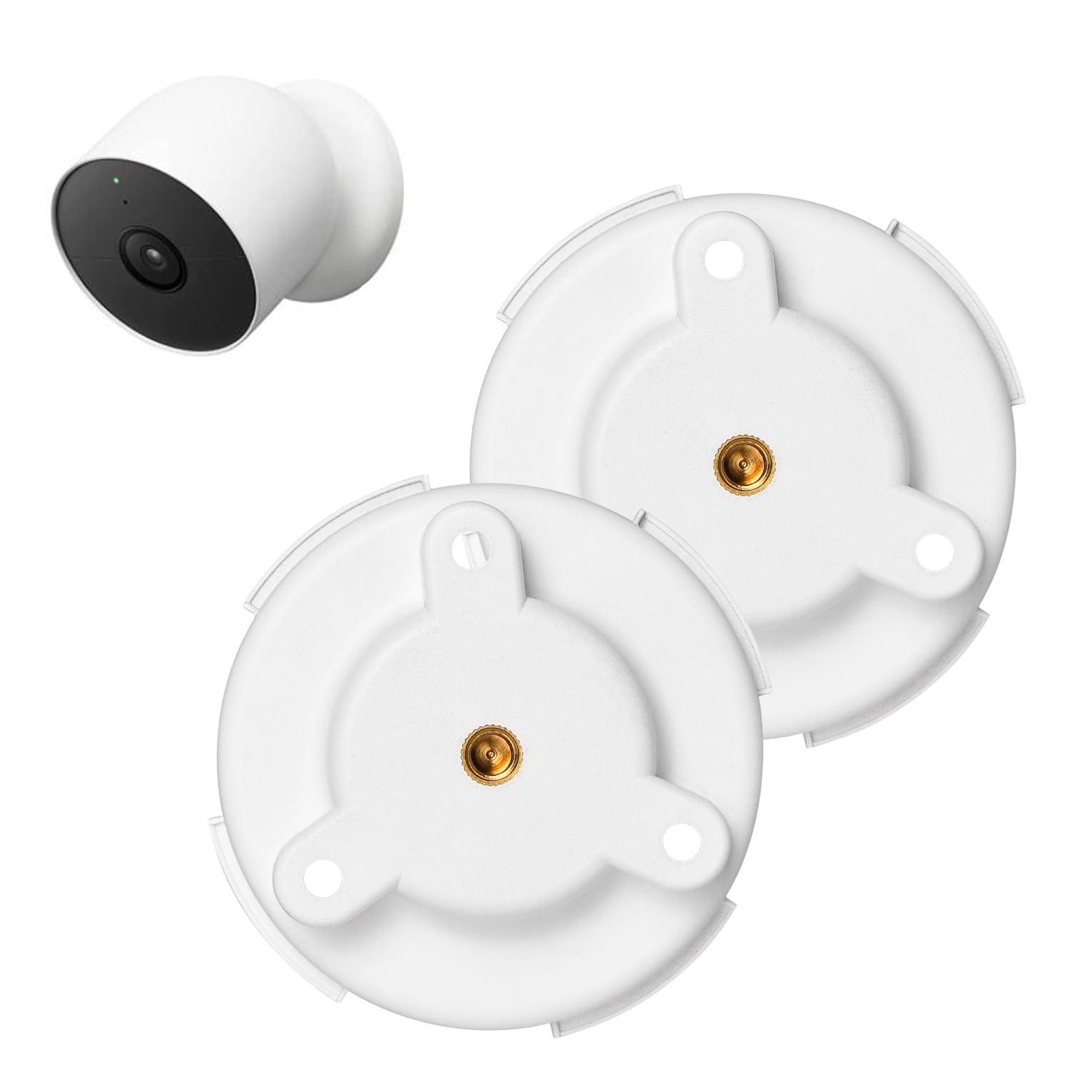 Wochel 2Pack Mounting Plate Compatible With Google Nest Cam Outdoor (Battery) Camera, Replacement For Original Nest Cam Bracket,