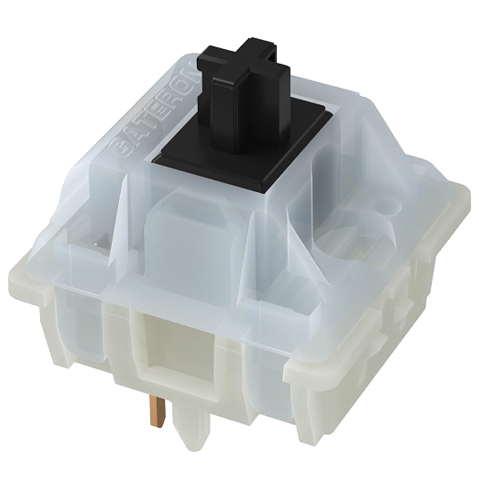 kutethy Gateron Switches Milky Black Mechanical Keyboard Yellow 5pins for All MX Mechanical Keyboard(72 Pcs, Black)
