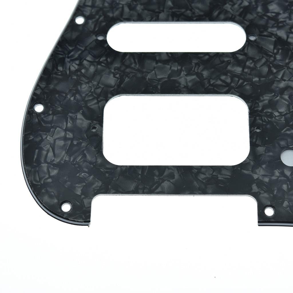 Dopro 11 Hole Strat Hss Guitar Pickguard 2 Screw Humbucking Pickup Mount For American Fd Stratocaster Black Pearl