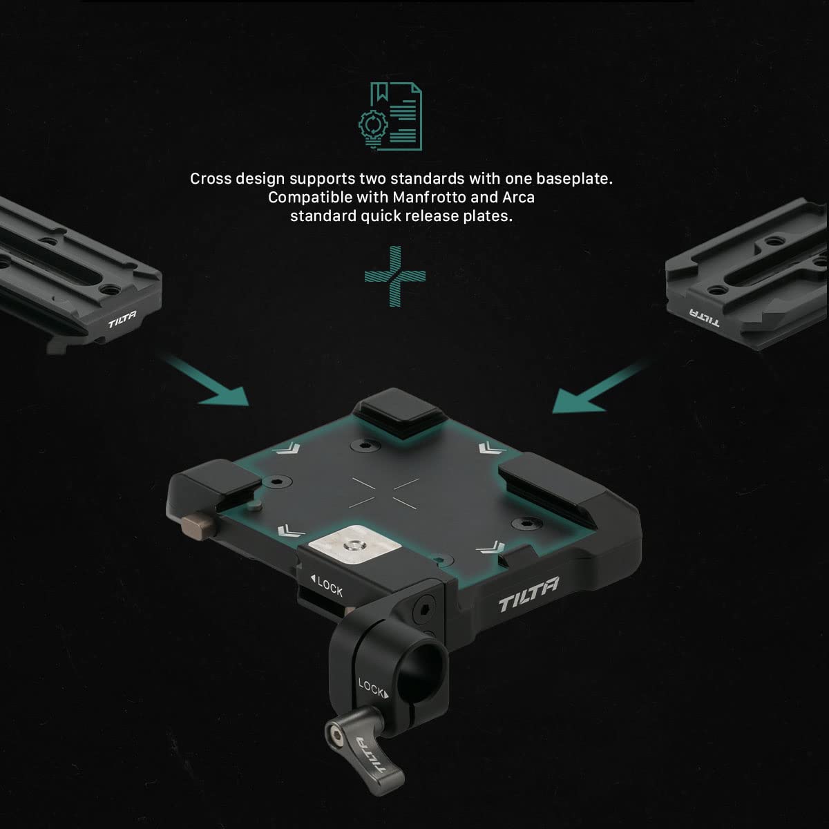 Tilta Lightweight Shoulder Rig | Foldable | Aviation Grade Aluminum Alloy | Dual Quick Release | 15Mm Rod Mount/Nato Rail Adapte