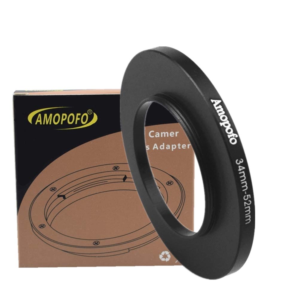 34Mm To 52Mm Camera Filters Ring Compatible All 34Mm Camera Lenses Or 52Mm Uv Cpl Filter Accessory,34 52Mm Camera Step Up Ring
