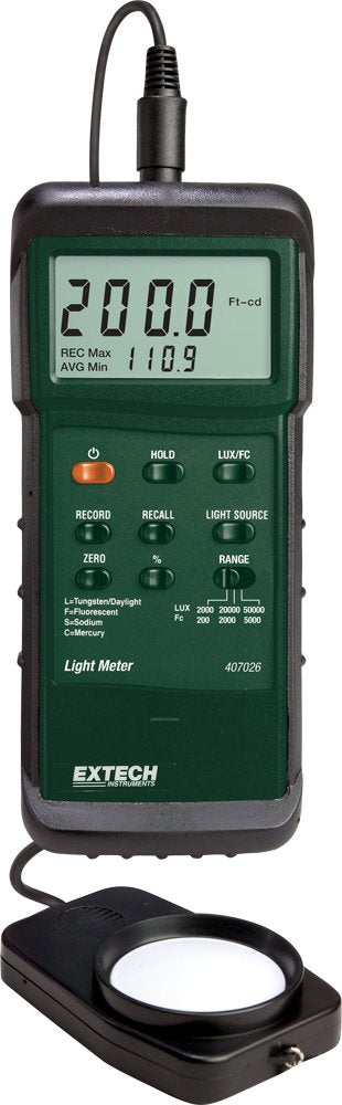 Extech 407026 Heavy Duty Light Meter With Pc Interface Large