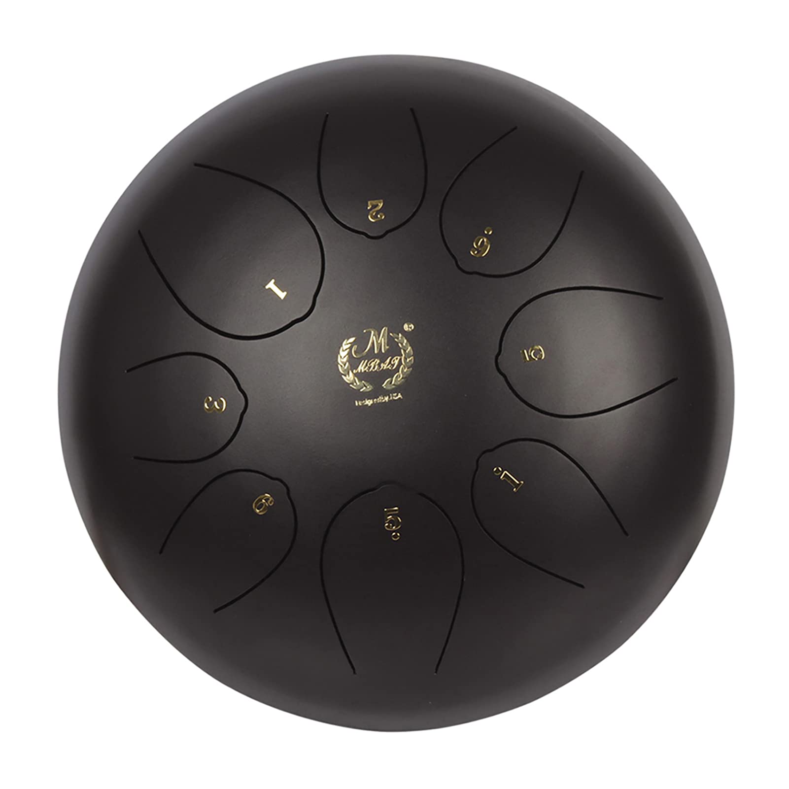 10 Inch Steel Tongue Drum Percussion Instrument Hand Pan Drum with Drum Mallets Carry Bags Note Sticks Huaishu